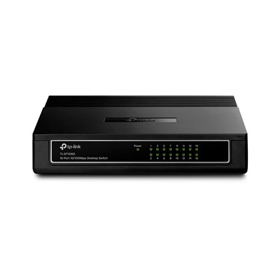 TL-SF1016D - SWITCH TP-LINK TL-SF1016D, 10/100MBPS, 3.2GBITS/S, 16 PUERTOS, NO ADMINISTRABLE