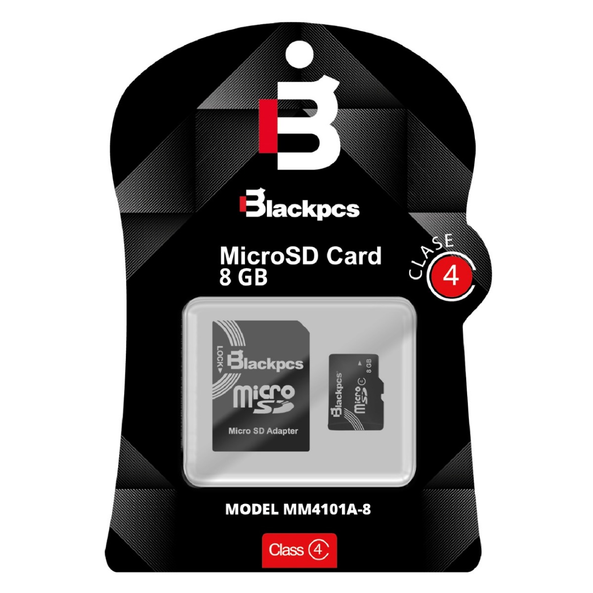 MEMORIA MICRO SD BLACKPCS CL4 8GB C/ADAPTADOR (MM4101A-8) – Prostar