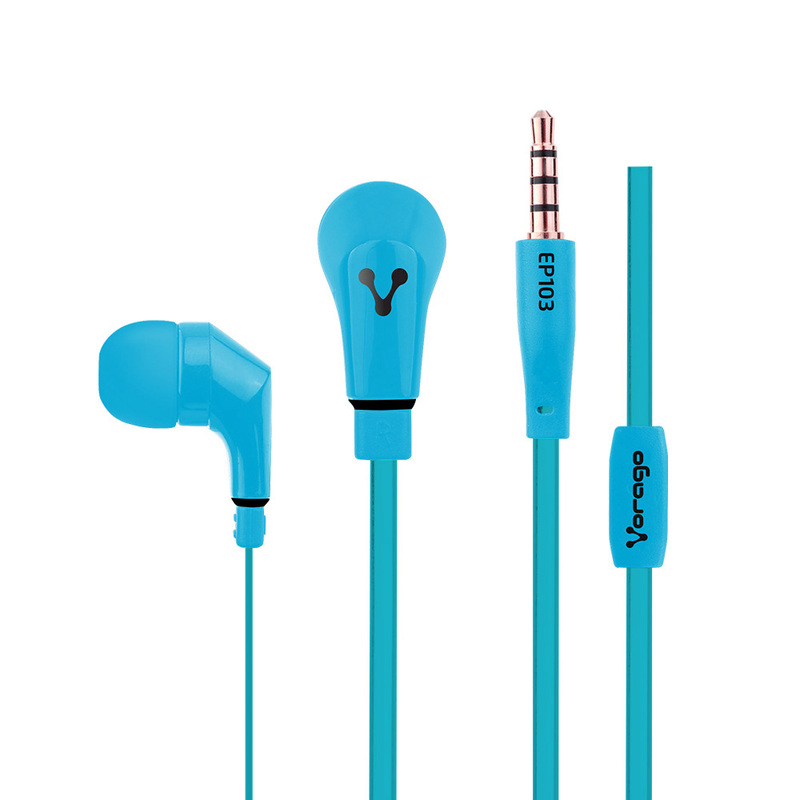 7502266672920-V - AUDIFONOS VORAGO MANOS LIBRES 3.5MM 1.20 MTS PLANO AZUL EP-103-BL