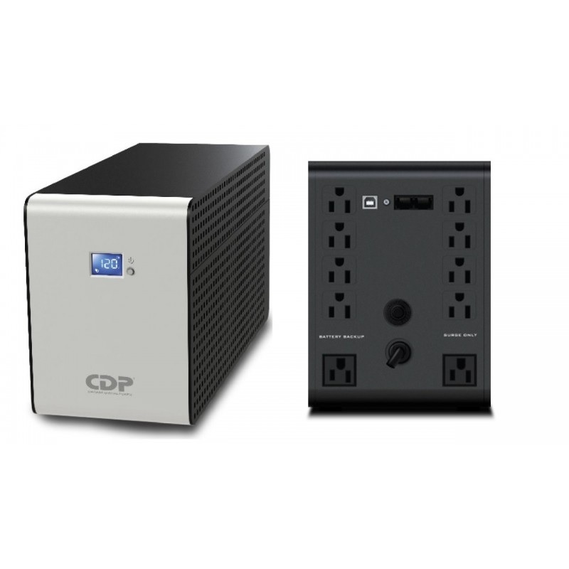 879071000413-C - NOBREAK/UPS MARCA CDP R-SMART1210 1200VA/720W 10 CONT LCD REG. BAT. SU