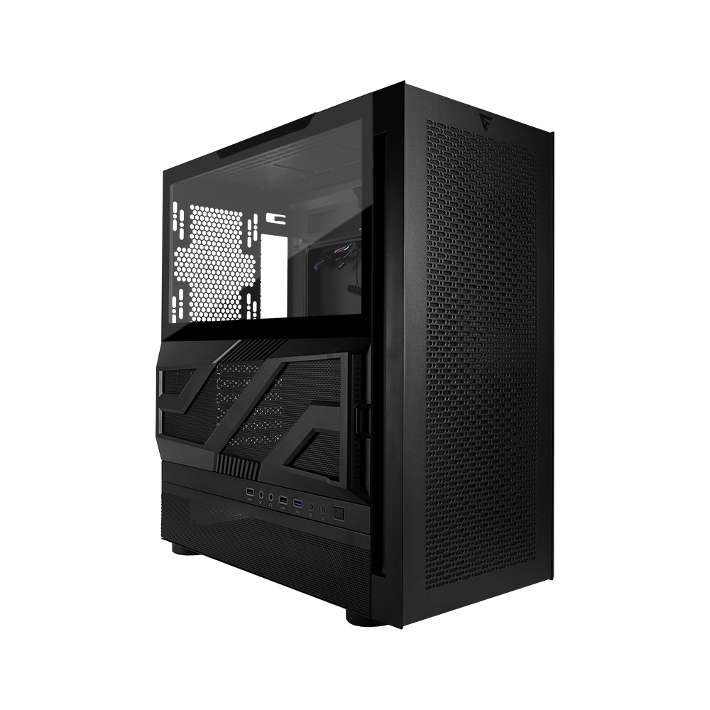 CSG800 - GABINETE GAME FACTOR ATX CRISTAL USB 3.0 INT. LAT/RGB S/FTE CSG800 BK
