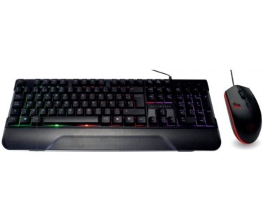 BR-931373 - KIT GAMER BALAM RUSH TECLADO Y RATON DEMTRIX, USB, LED, NEGRO BR-931373