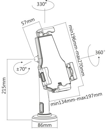 Manhattan Soporte para Tablet o iPad 2 en 1, soporte de escritorio con  cerradura y soporte de montaje en pared (462112)