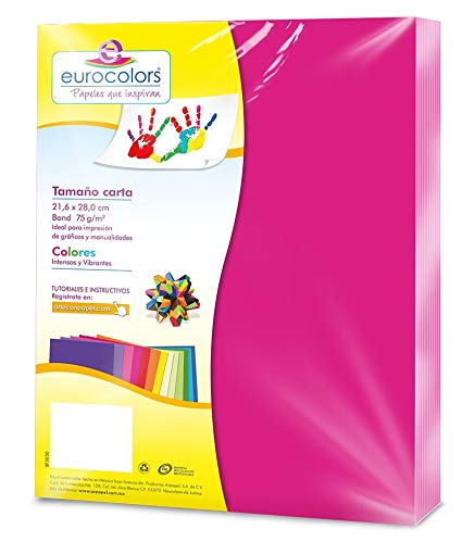 EC0005 - PAPEL CARTA COLOR ROSA VIBRANTE PAQ C/100