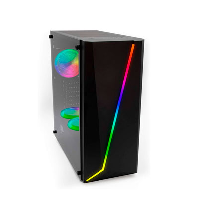 YGA-68809 - GABINETE YEYIAN GAMER ARMAGEDON 2200LAT CON VENTANA CRIST TEMP, 3 VENTILADORES RGB USB 3.0 S/FUENTE YGA-68809
