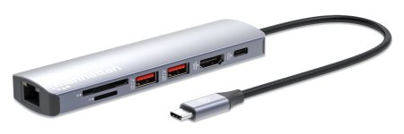 766623153966 - Estación Docking USB-C con lector de tarjetas, 7 en 1