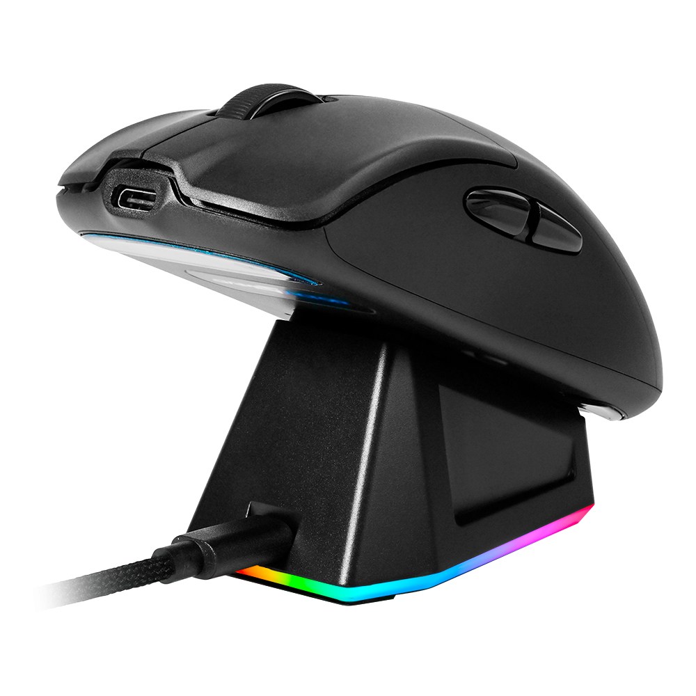 MOW800-BK - MOUSE GAME FACTOR INAL. WIRELESS 2.4G+BT, PIXART 3395, 26K DPI, 4K HZ BASE RGB 56G (MOW800-BK)