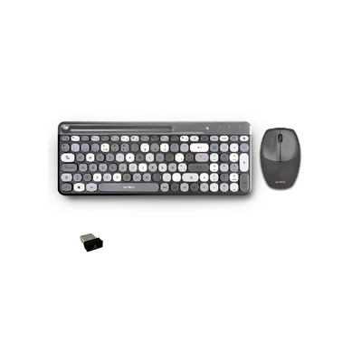 AC-935180 - KIT DE TECLADO Y RATON ACTECK CREATOR CHIC COLORS MK470, INALAMBRICO, USB, GRIS, AC-935180