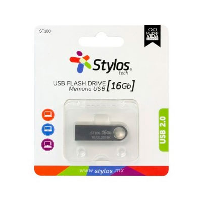 STMUSB2B - MEMORIA USB STYLOS STMUSB2B 16GB 2.0 PLATA