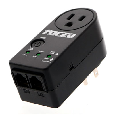 PROTECTOR DE VOLTAJE FORZA 900J/1800W, 1 SLD, GIRO DE 350°, TEMPOR-120V, NEGRO, FVP-1201N
