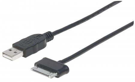 Cable USB V2.0 A-Samsung 30 pines  1.0M, Negro