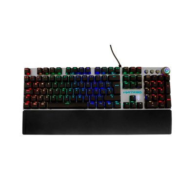 TECLADO GAMER VORTRED RESISTANCE RGB, MECANICO PROGRAMABLE, ALAMBRICO, NEGRO, V-930600