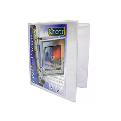 CARPETA KINERA CLASSIC VINIL CRISTAL 2" TAMAÑO CARTA, BLANCO, 9201BL