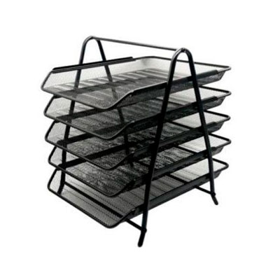 CHAROLA ORGANIZADORA NEXTEP MALLA METALICA, 5 NIVELES, OFICIO, NE-162GN, NEGRO