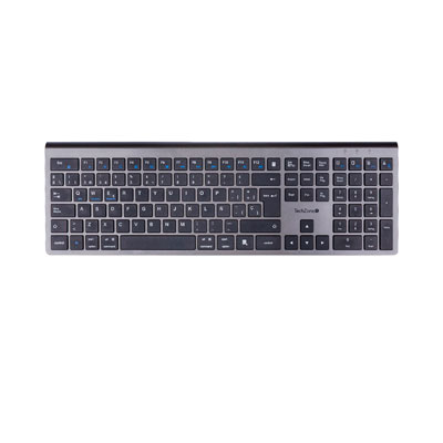 TECLADO TECHZONE HEFESTOS, INALAMBRICO, BLUETOOTH, RECARGABLE, NEGRO, TZACTCB01